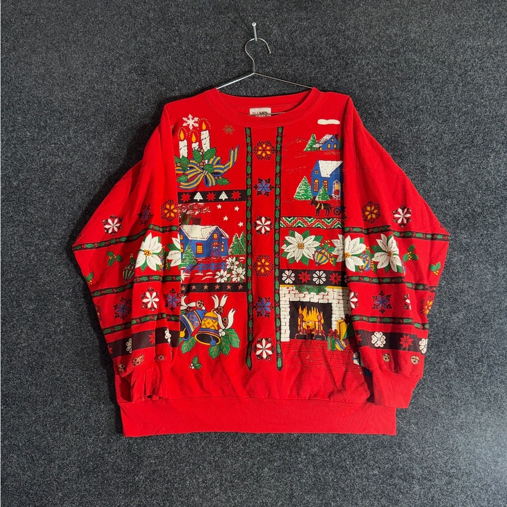 Nutcracker Christmas Sweatshirt L Red